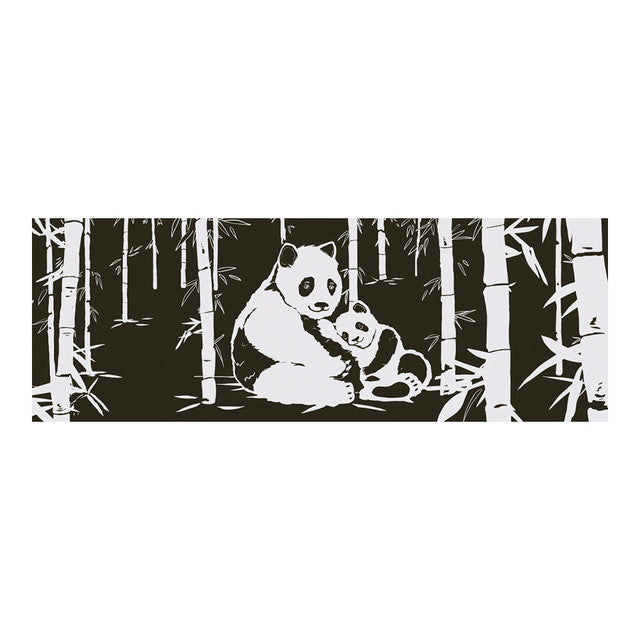 YOGI MAT™ Panda - Black -  1/8"H x 24"W x 68"L
