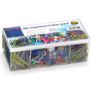 Clip Organizer Value Pack, 8 Compartments, 520 Pieces, 18/PDQ