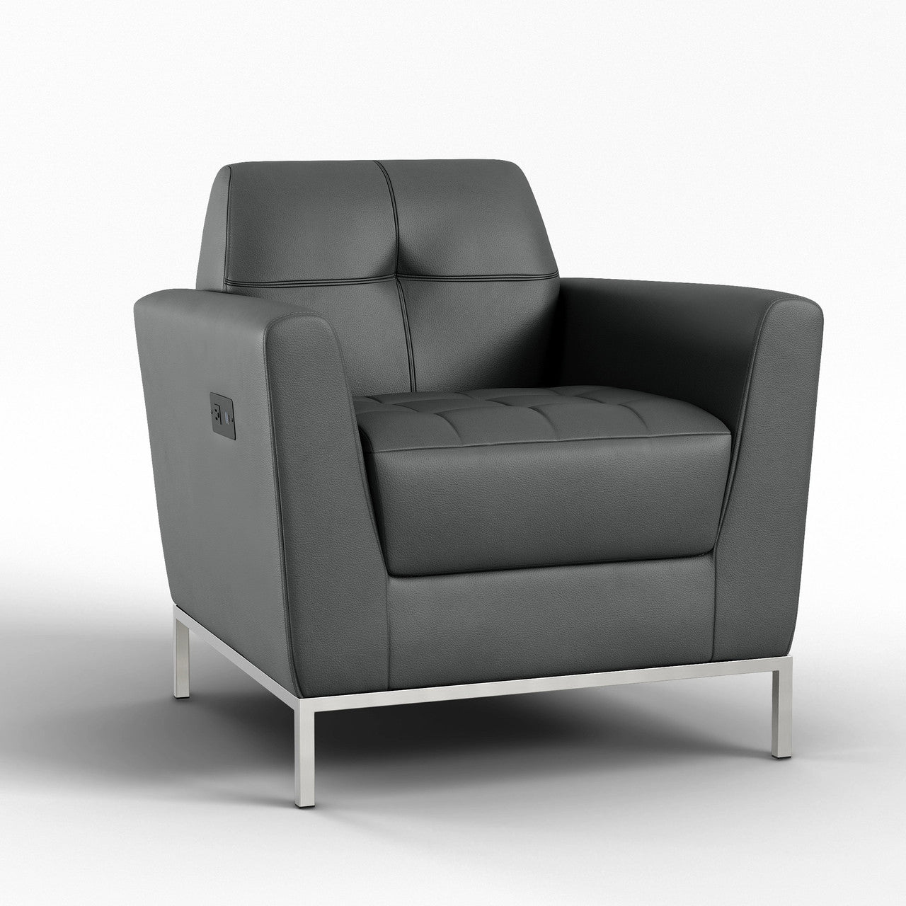 OfficeSource  Parker Club Chair - Pewter
