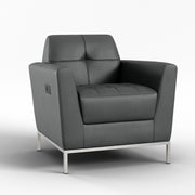OfficeSource  Parker Club Chair - Pewter