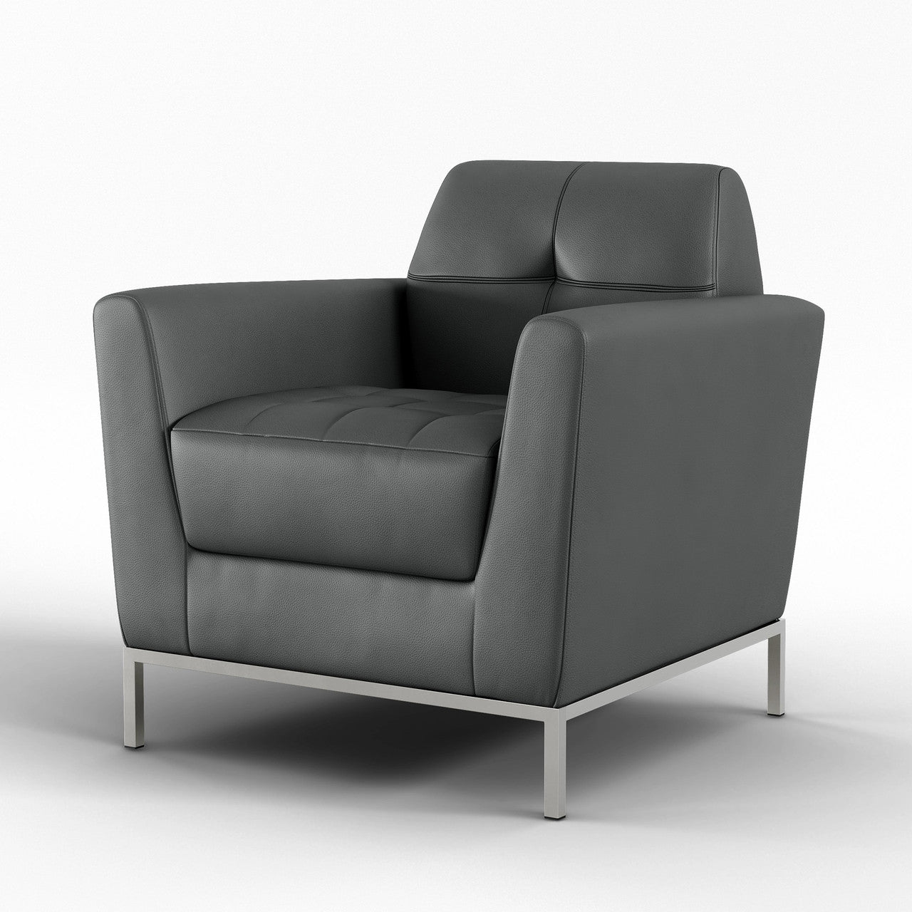 OfficeSource  Parker Club Chair - Pewter
