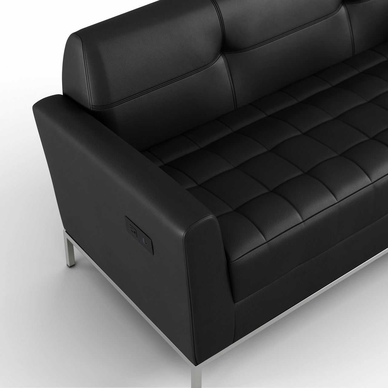 OfficeSource  Parker Sofa - Black