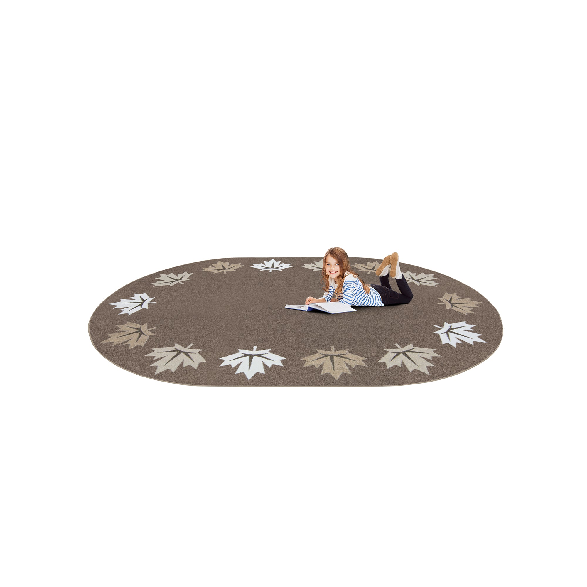 Parliament Hill 7'8" x 10'9" Oval area rug in color Neutral