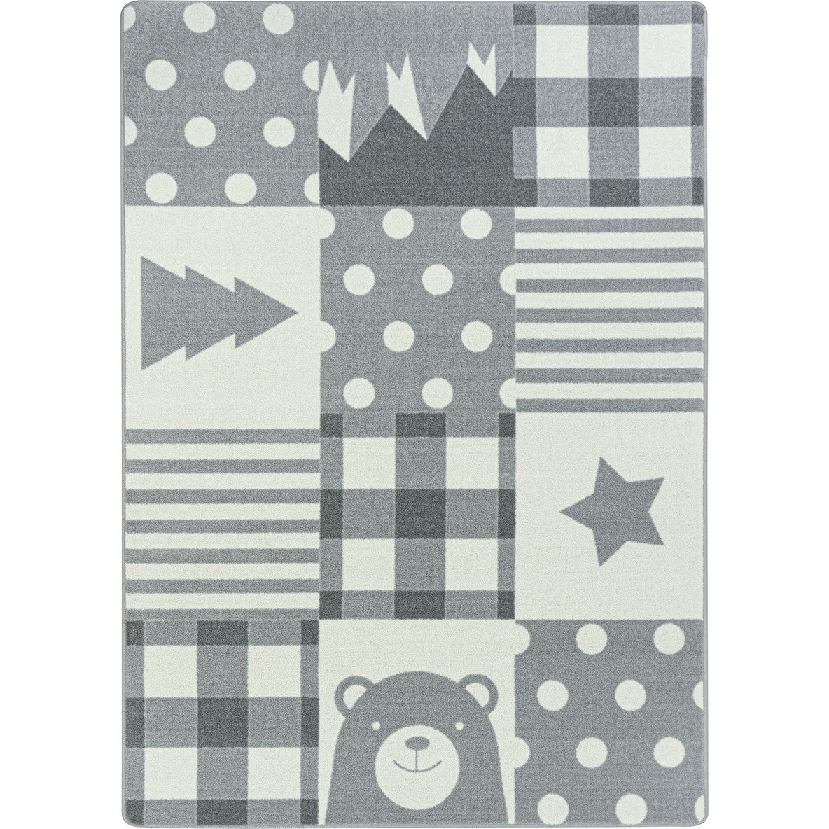 Patchwork Boy 7'8" x 10'9" area rug in color Cloudy