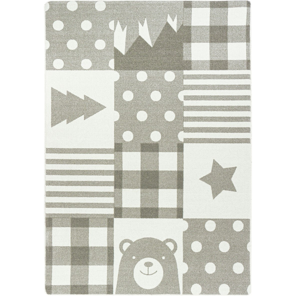 Patchwork Boy 3'10" x 5'4" area rug in color Linen