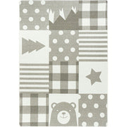 Patchwork Boy 5'4" x 7'8" area rug in color Linen