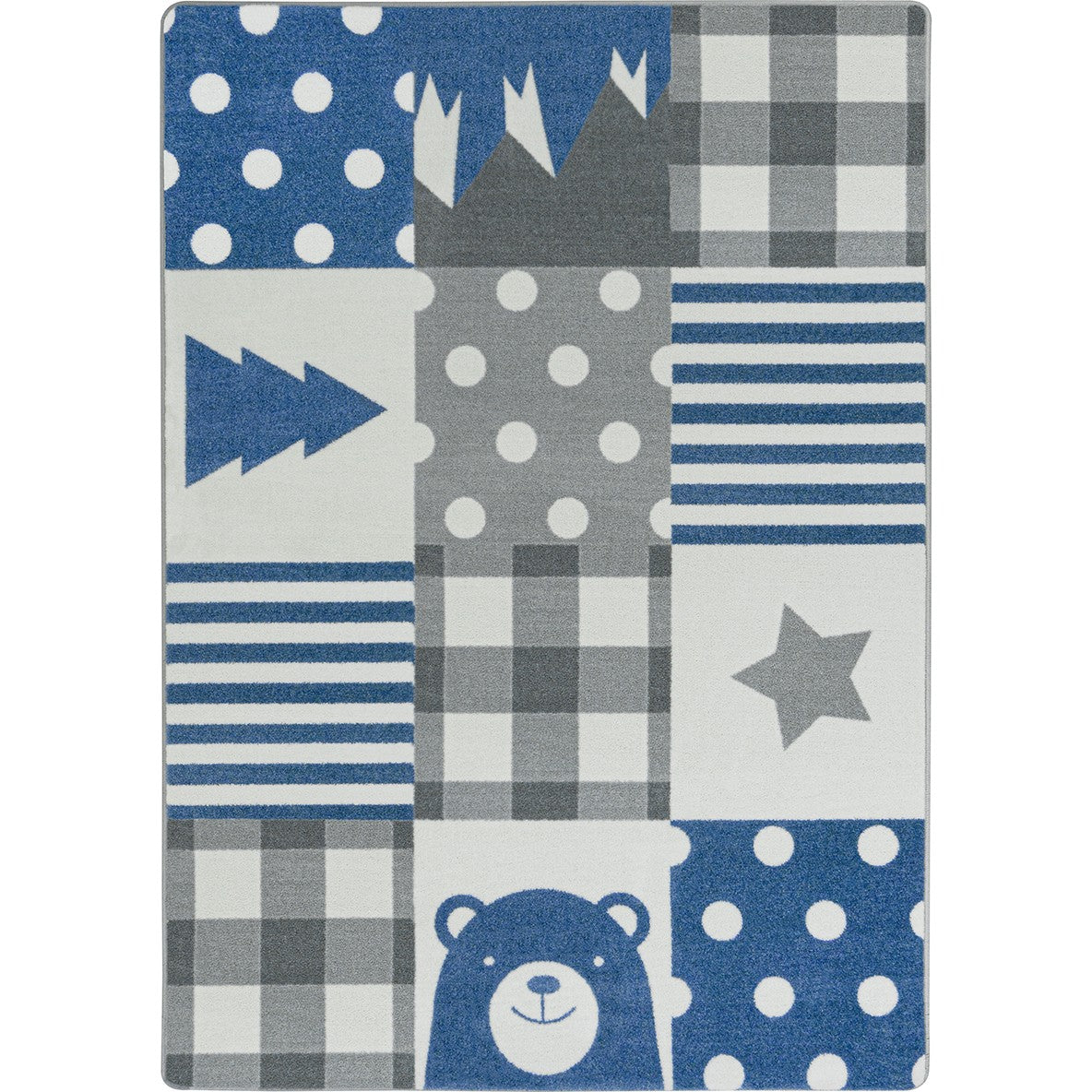 Patchwork Boy 3'10" x 5'4" area rug in color Blue Skies