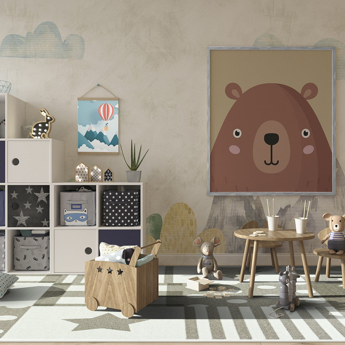 Patchwork Boy 7'8" x 10'9" area rug in color Linen