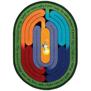 Pathway of Light 10'9" x 13'2" Oval area rug in color Multi