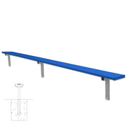 Player Bench - 15 ft. - In-Ground  (Powder Coated)