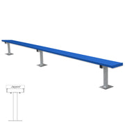 Player Bench - 15 ft. - Surface Mount  (Powder Coated)