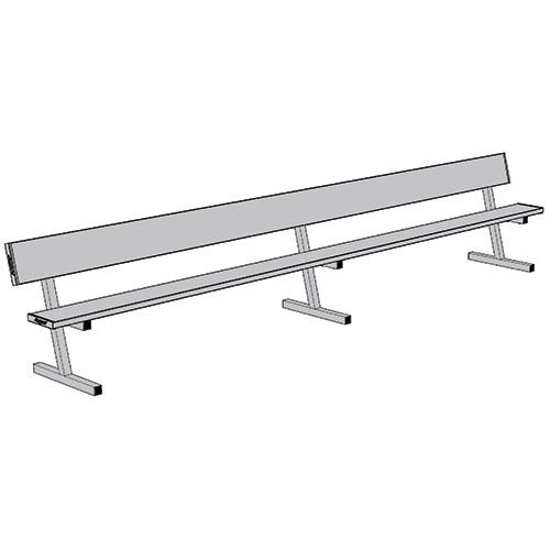 Player Bench with Seat Back - 15 ft. - Portable