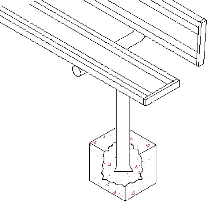 Player Bench - 21 ft. - In-Ground  (Powder Coated)
