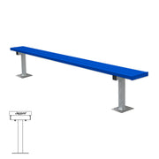 Player Bench - 7-1/2 ft. - Surface Mount  (Powder Coated)