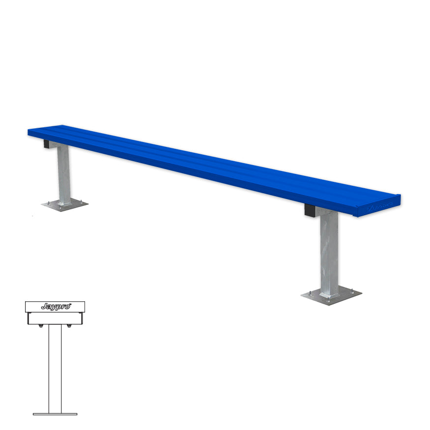 Player Bench - 7-1/2 ft. - Surface Mount  (Powder Coated)