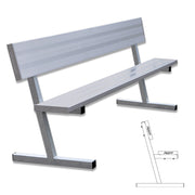 Player Bench with Seat Back - 7-1/2 ft. - Portable