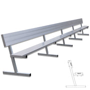 Player Bench with Seat Back - 27 ft. - Portable