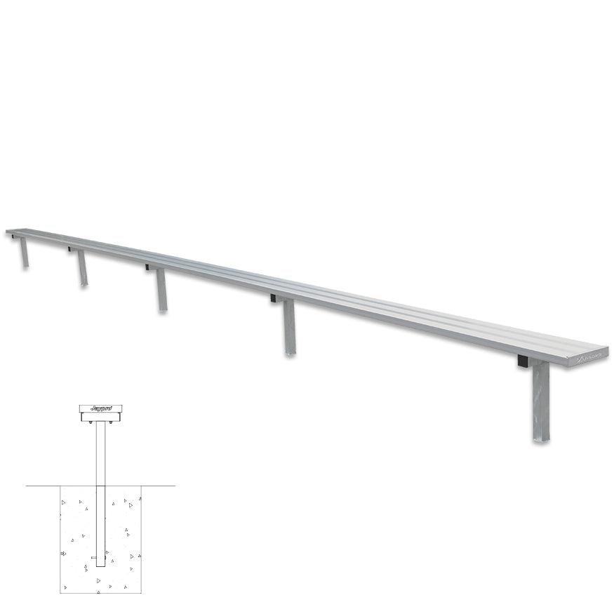 Player Bench - 27 ft. - In-Ground