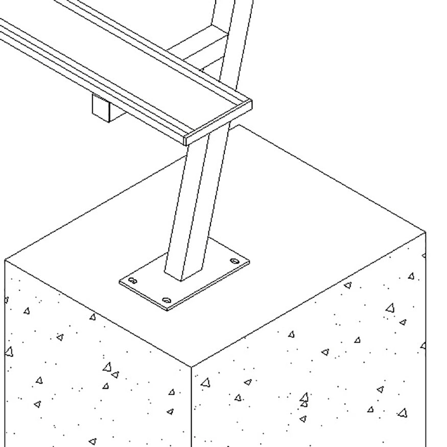 Player Bench - 21 ft. - Surface Mount