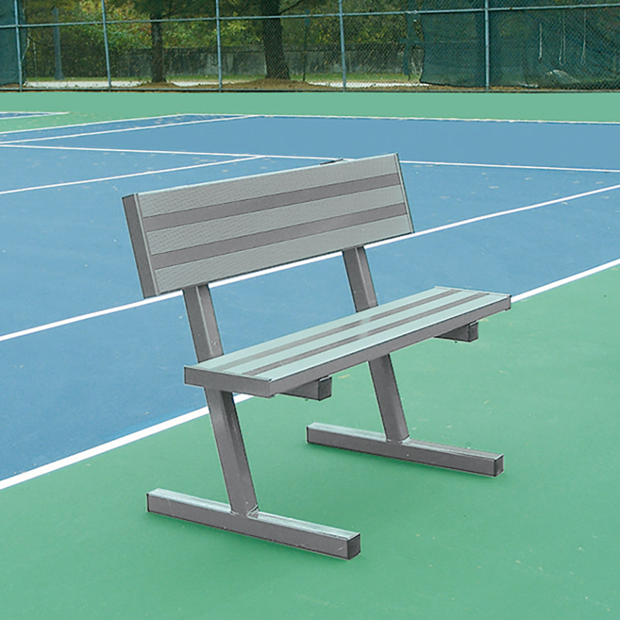 Courtside Bench with Seat Back -  5 ft. - Portable