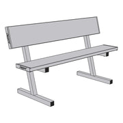 Courtside Bench with Seat Back -  5 ft. - Portable