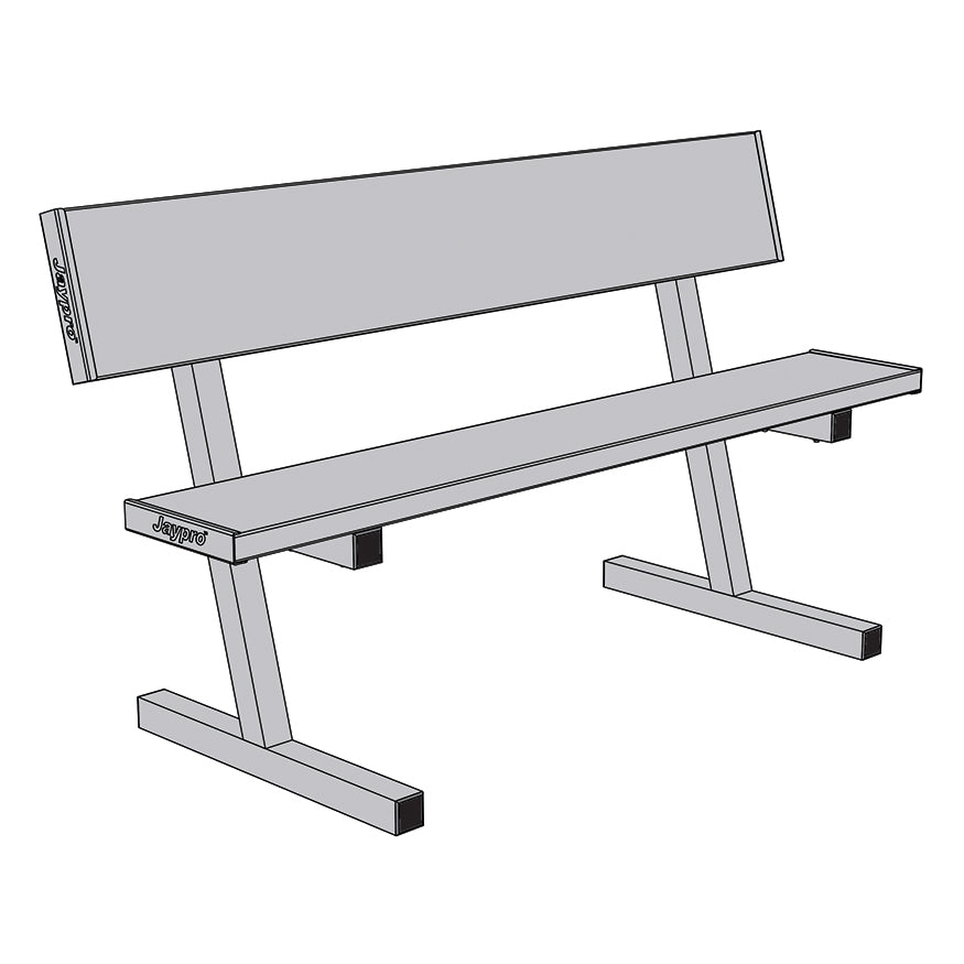 Courtside Bench with Seat Back -  5 ft. - Portable