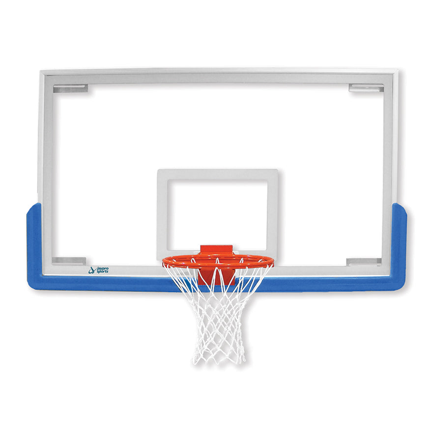 Basketball System - Portable (Indoor) - Elite 9600 (8 ft. Board Extension) - 72 in. Glass Backboard,  Breakaway Goal