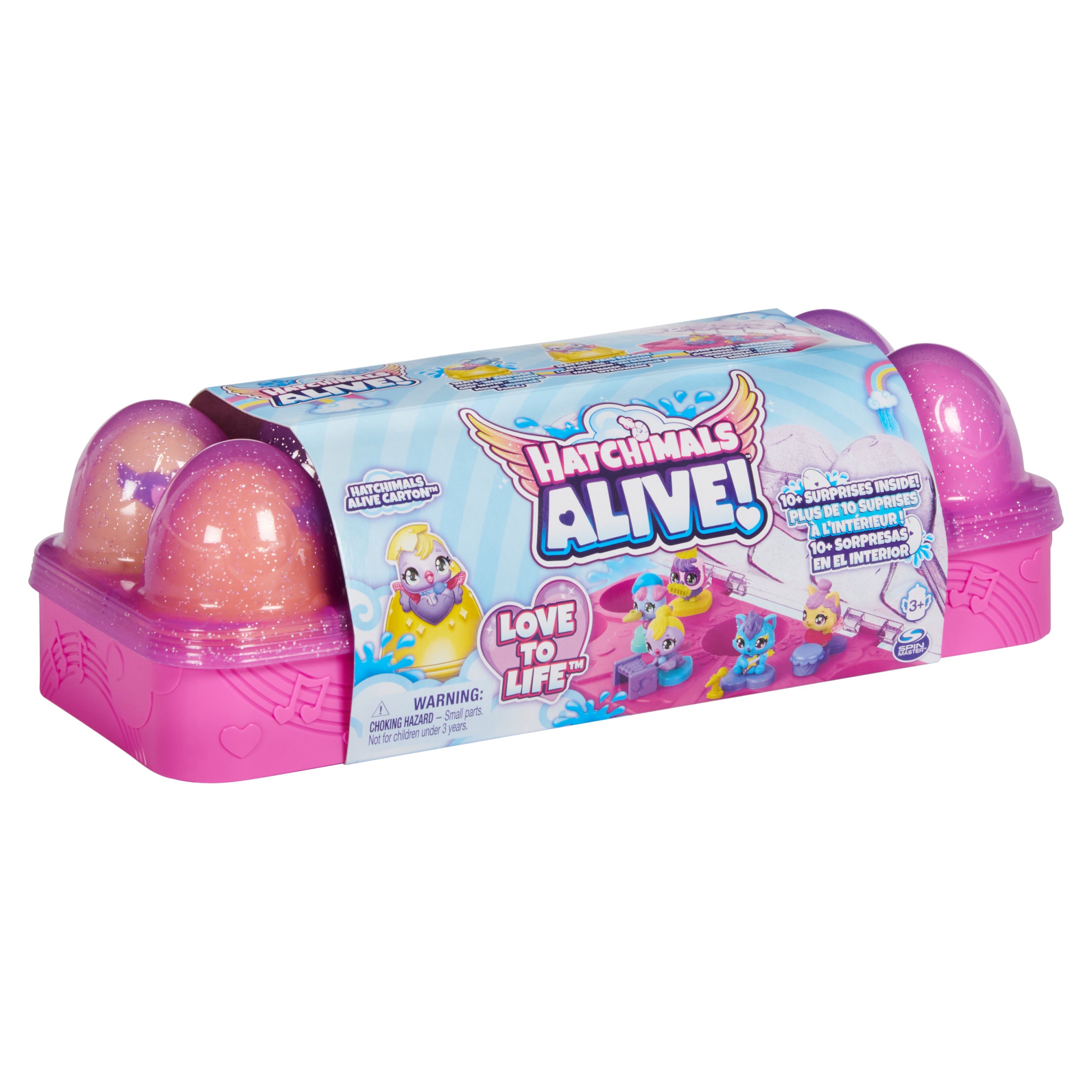 Hatchimals Alive, Egg Carton Toy with 5 Mini Figures in Self-Hatching Eggs, 11 Accessories, Kids Toys for Girls and Boys Ages 3 and up