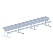 Player Bench with Seat Back and Shelf - 21 ft. - Portable