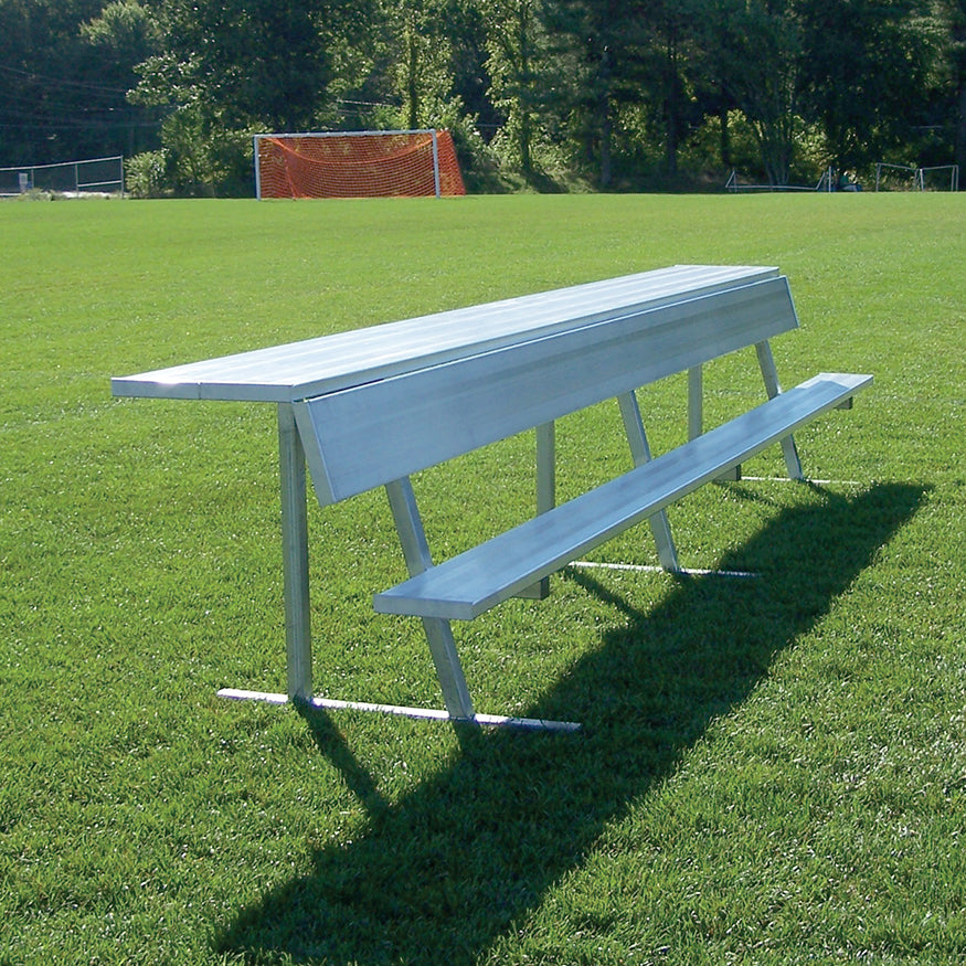 Player Bench with Seat Back and Shelf - 15 ft. - Portable