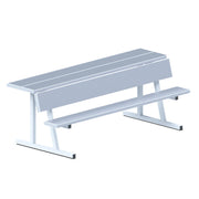 Player Bench with Seat Back and Shelf - 7-1/2 ft. - Portable