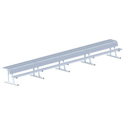 Player Bench with Seat Back and Shelf - 27 ft. - Portable