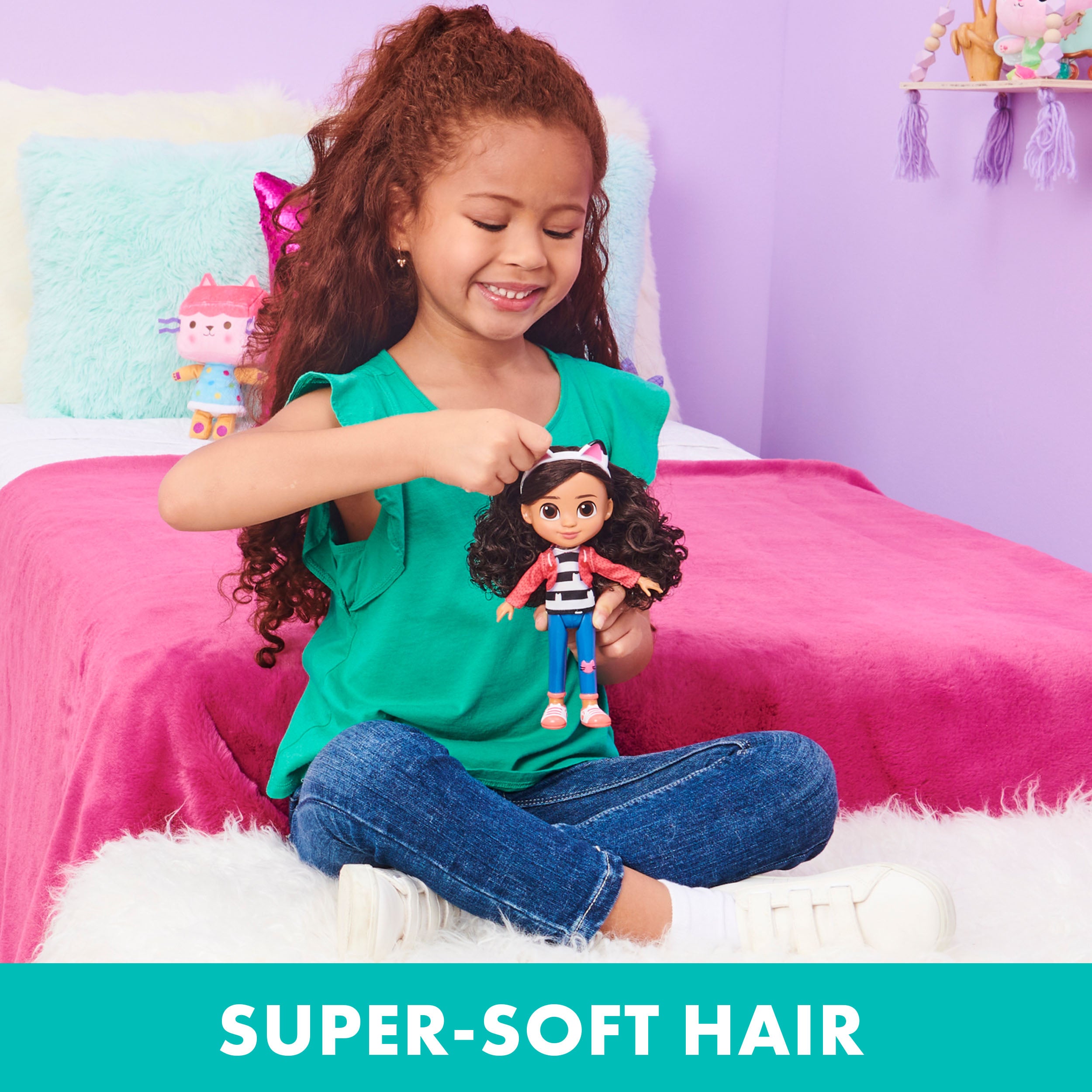 Gabby’s Dollhouse, 8-inch Gabby Girl Doll, Kids Toys for Ages 3 and up