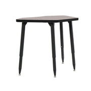 Adapte 24" x 36" Petal Thermofused Activity Table with Adjustable Tapered Legs - Gray/Black