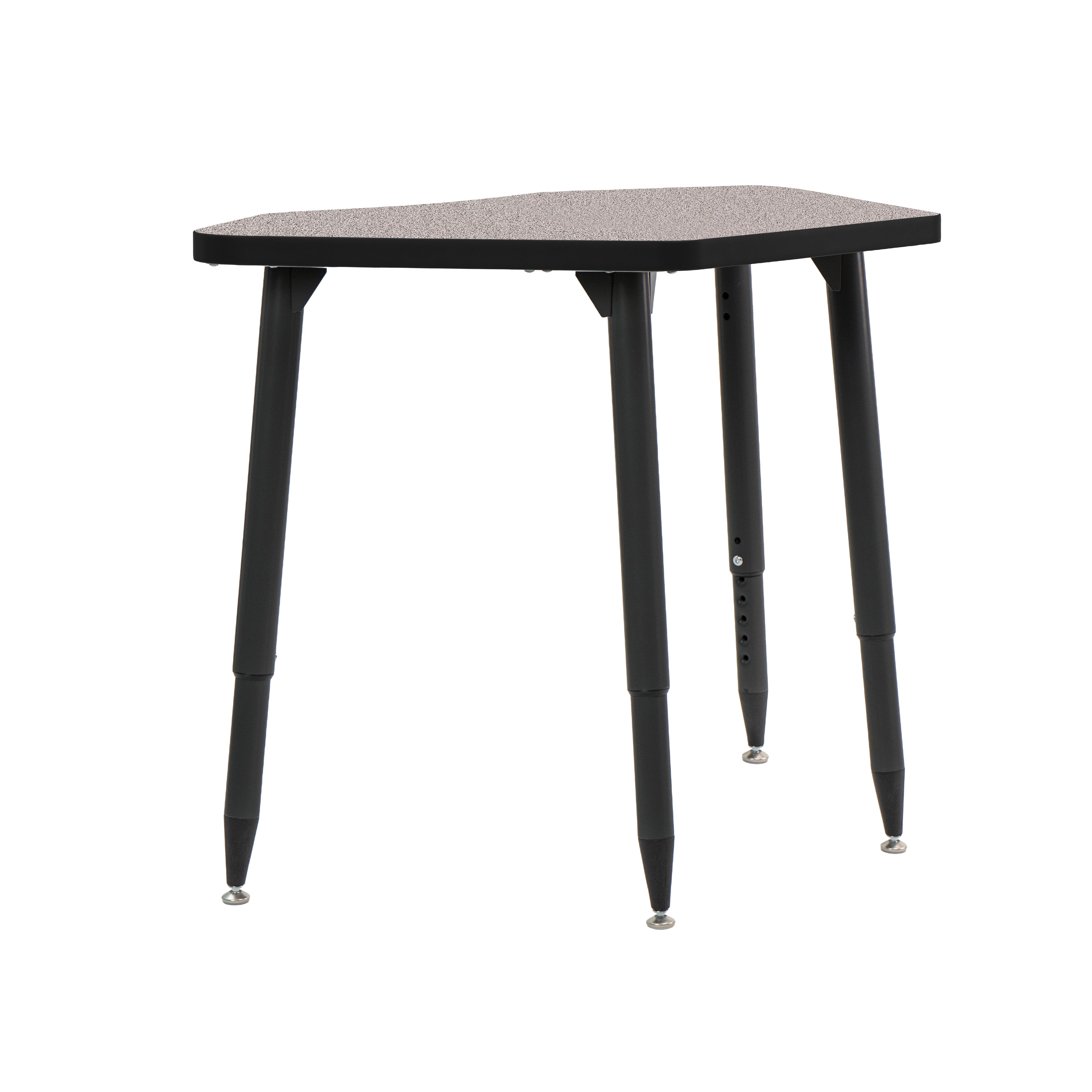 Adapte 24" x 36" Petal Thermofused Activity Table with Adjustable Tapered Legs - Gray/Black