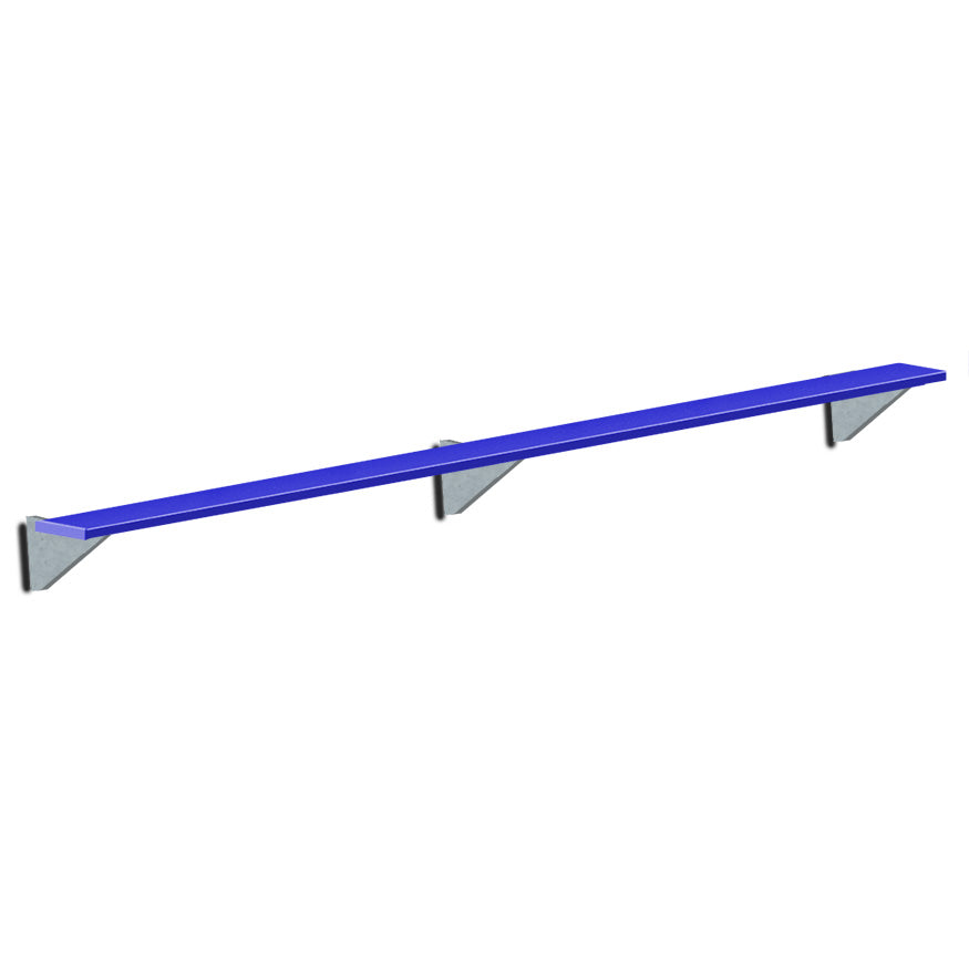 Player Bench - Wall-Mounted - 15 ft.  (Powder Coated)