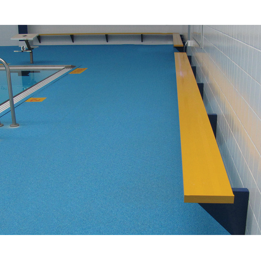 Player Bench - Wall-Mounted - 27 ft.  (Powder Coated)