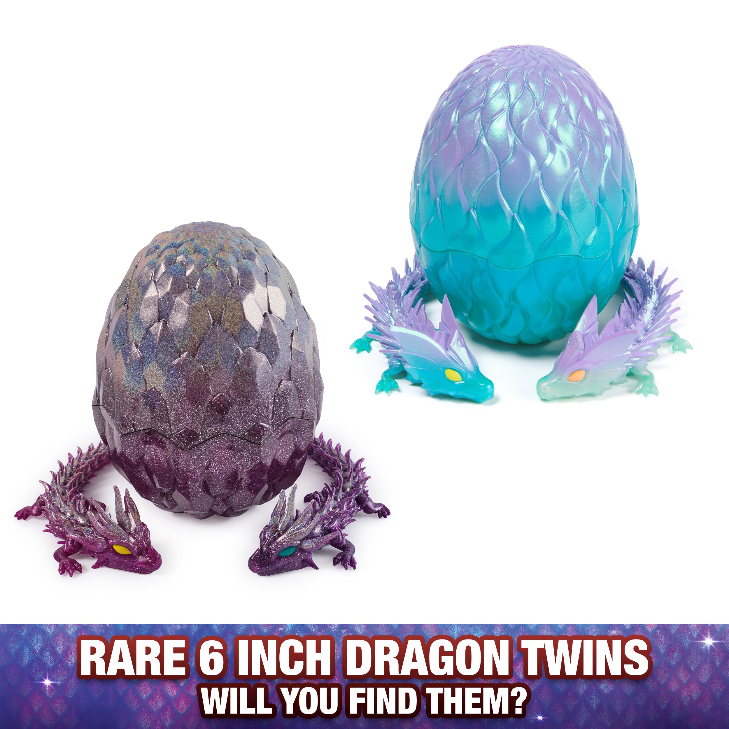 CrystaLynx Dragons, 12.5-inch Collectible Articulated Dragon Toy Figure & Blind Box Display Egg, Fidget Home Office & Desk Decor Styles May Vary