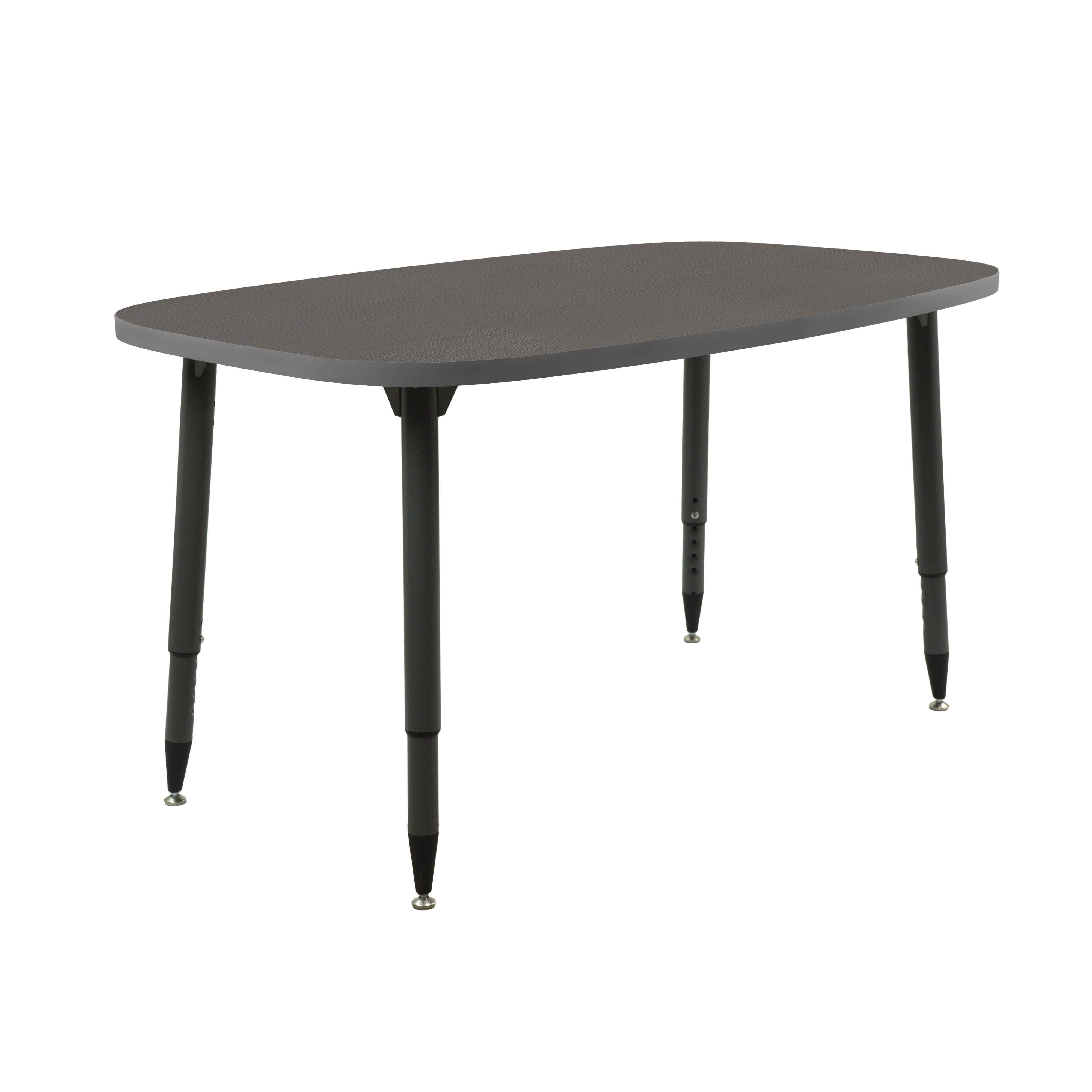 Adapte 31" x 50" Rounded Rectangle Thermofused Activity Table with Adjustable Tapered Legs - Cosmic Strandz/North Sea