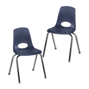 16" Stack Chair with Swivel Glides - Navy