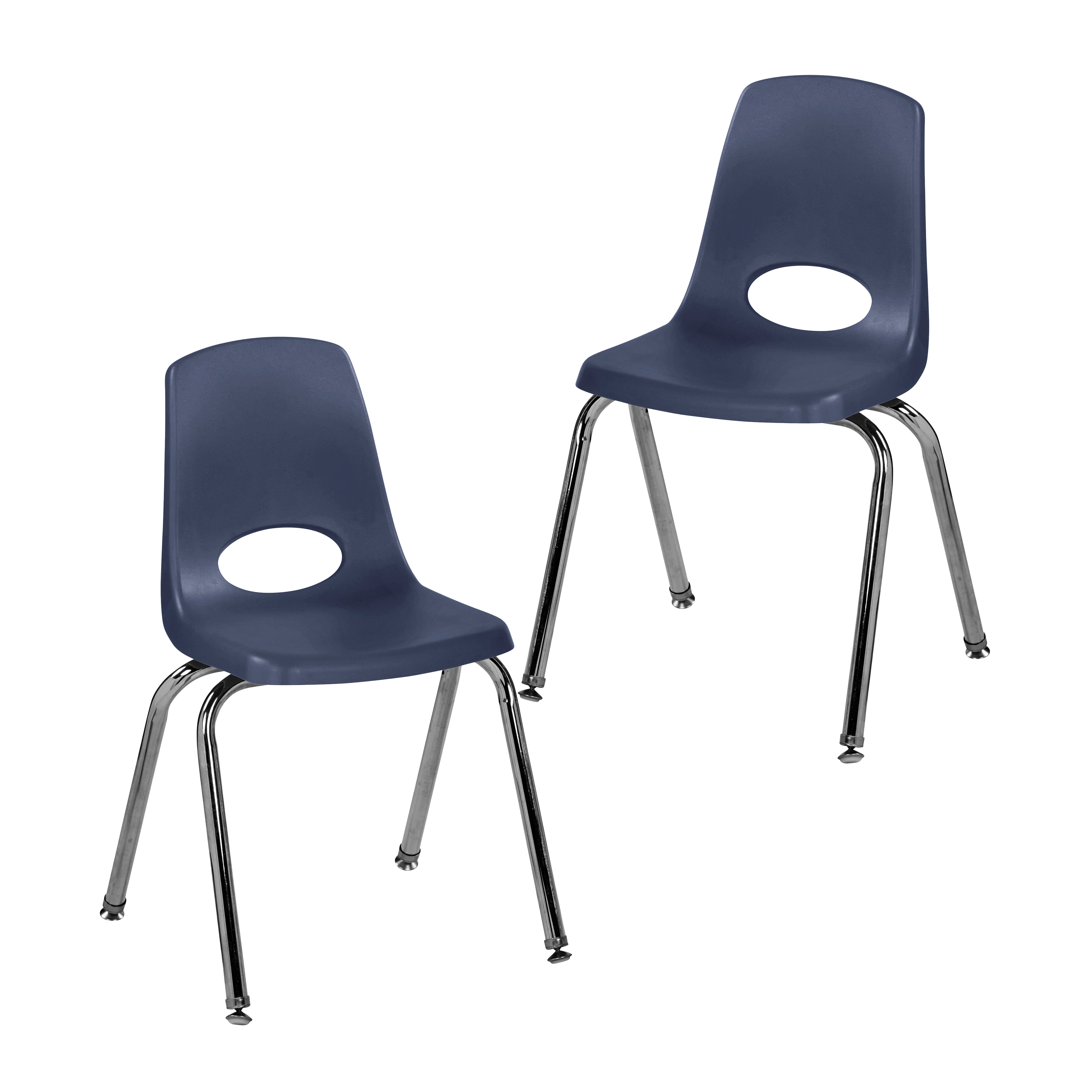 16" Stack Chair with Swivel Glides - Navy