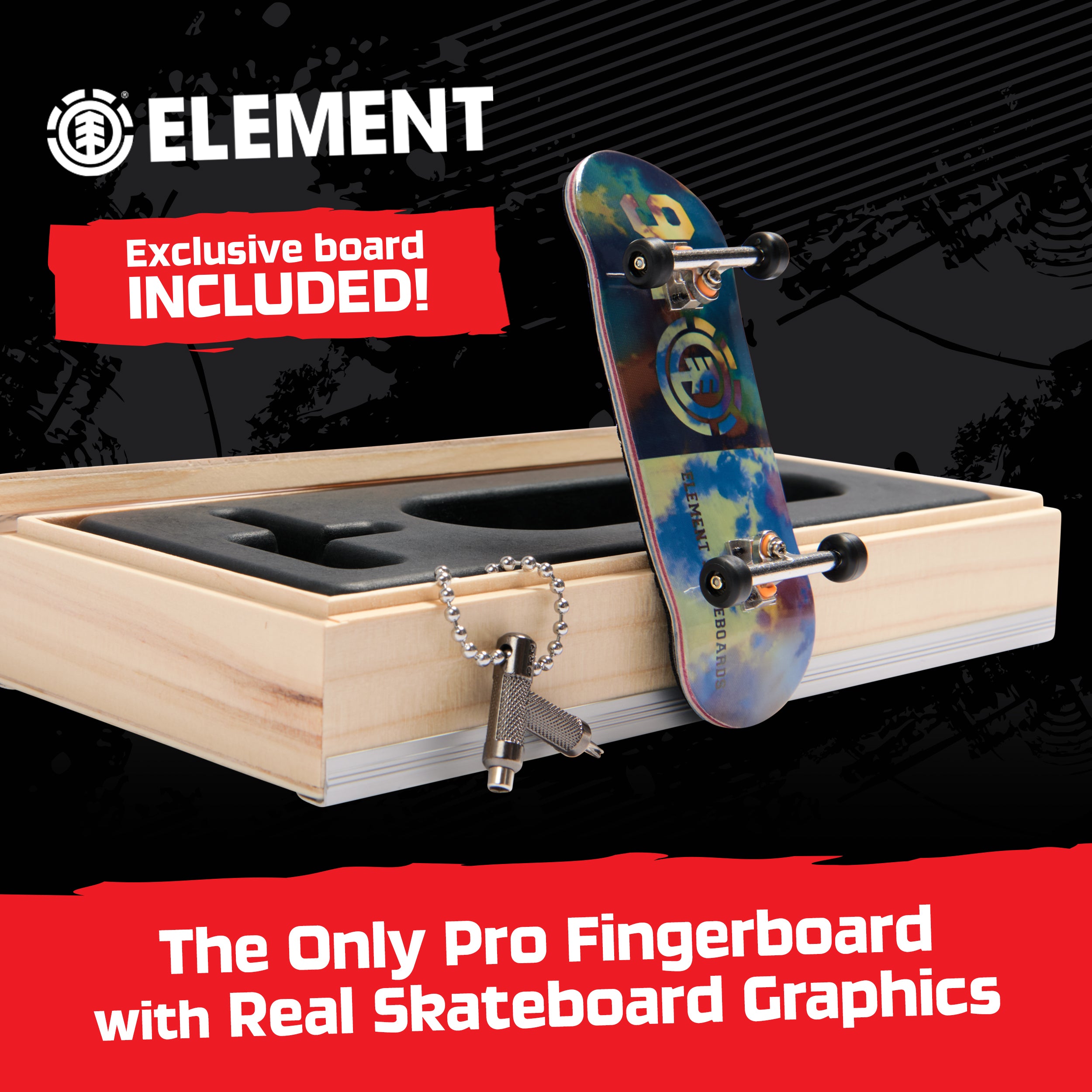 Tech Deck, Element Pro Series Finger Board with Storage Display, Built for Pros; Authentic Mini Skateboards, Kids Toys for Ages 6 and up