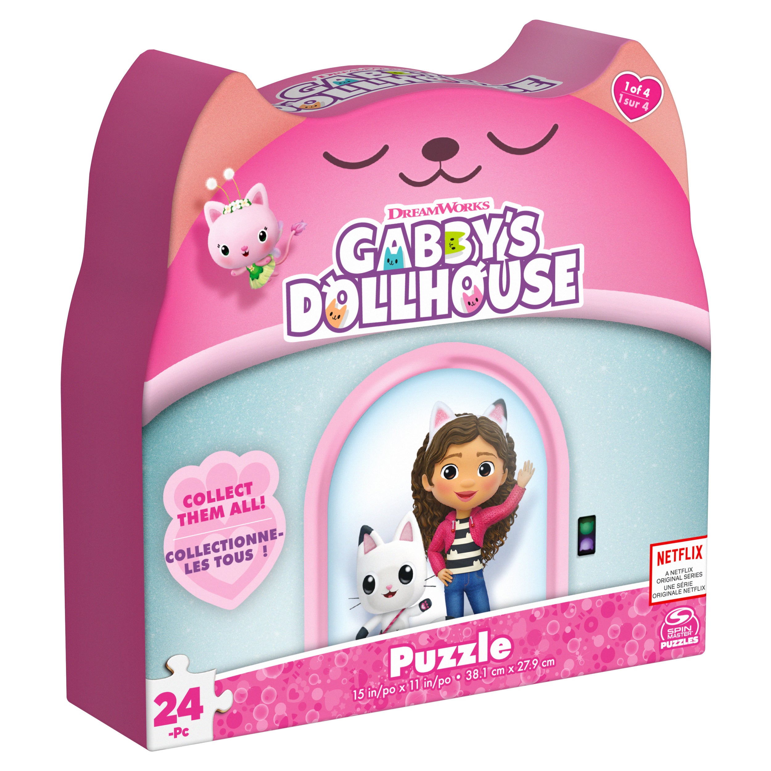 Gabby’s Dollhouse, 24-Piece Jigsaw Puzzle DreamWorks Netflix Gabby’s Dollhouse Toys 1 of 4 Kids Puzzles Styles and Colors Vary, for Preschoolers Ages 3 and up