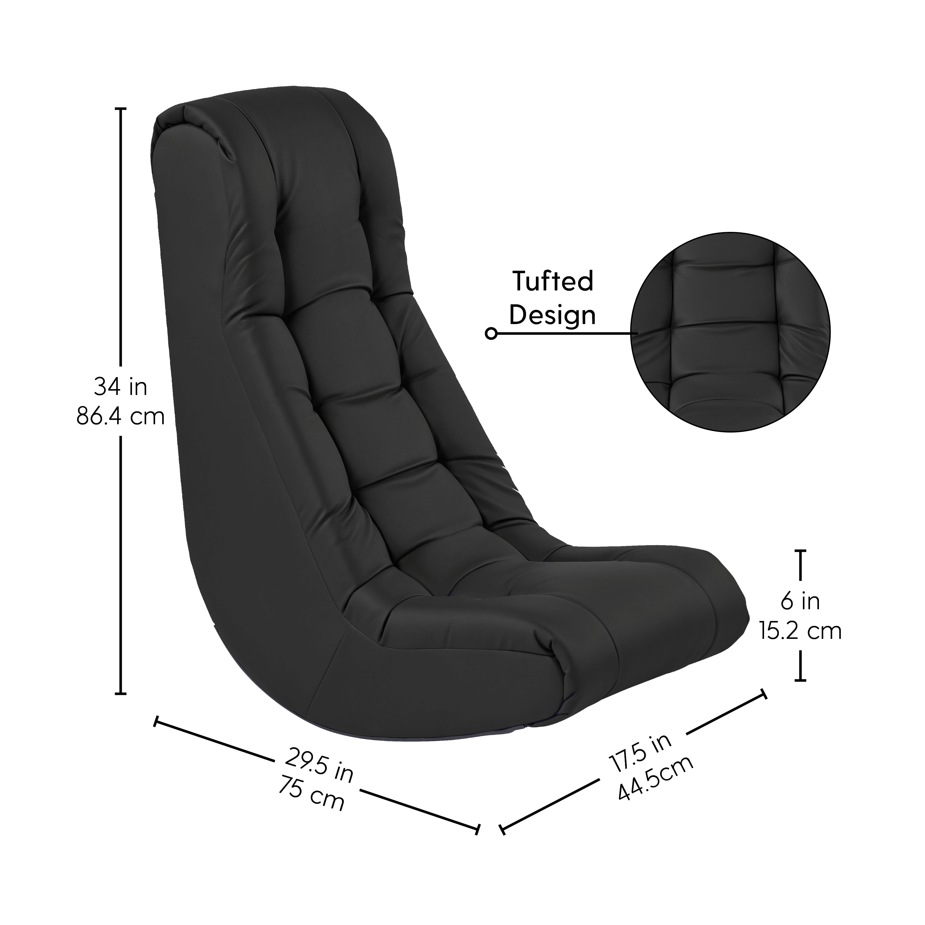 Tufted Soft Rocker - Black