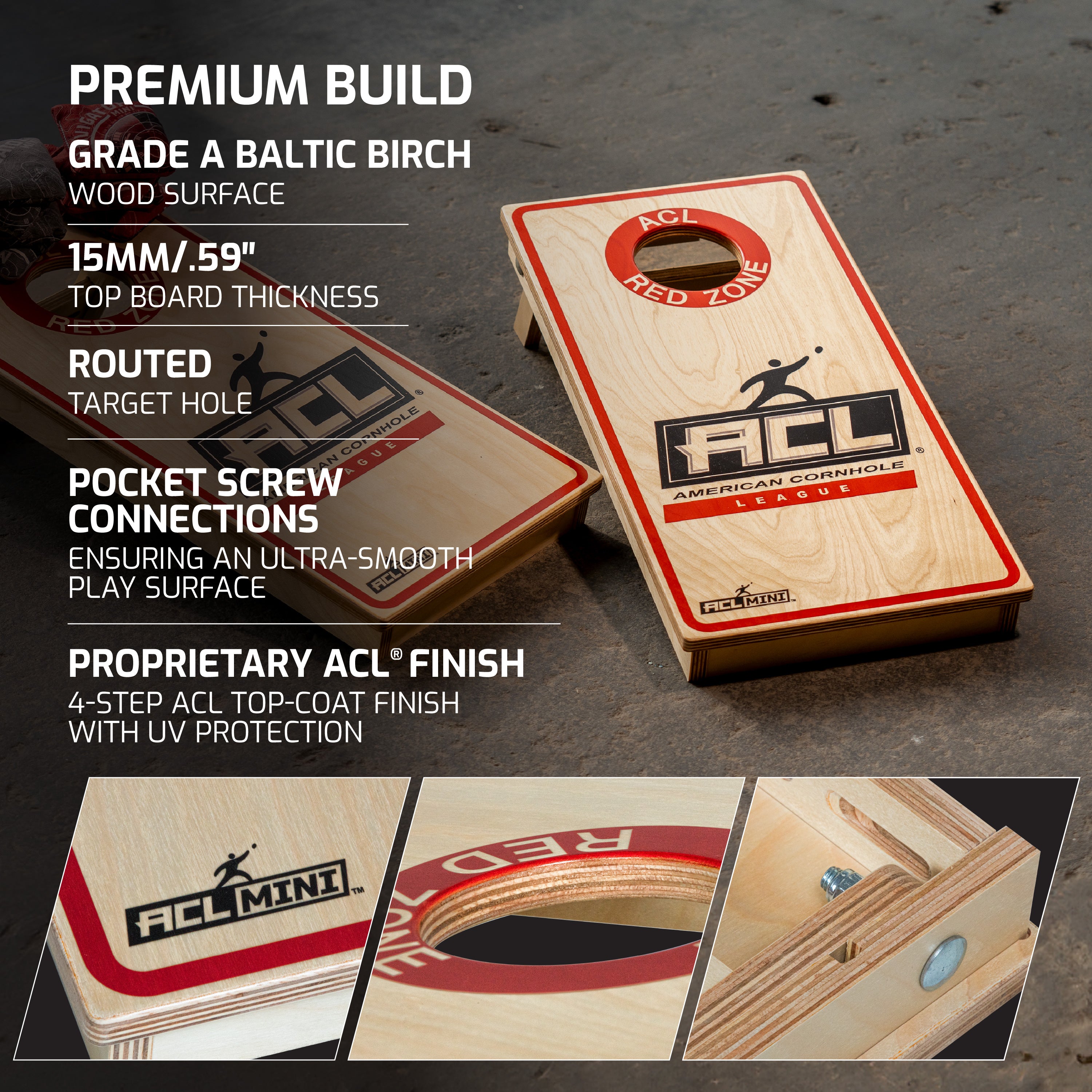Victory Tailgate COMP Mini 1x2 Cornhole Board