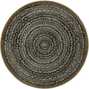 Peaceful Pebbles 5'4" Round area rug in color Slate