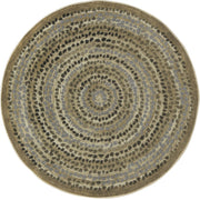 Peaceful Pebbles 7'7" Round area rug in color Stone