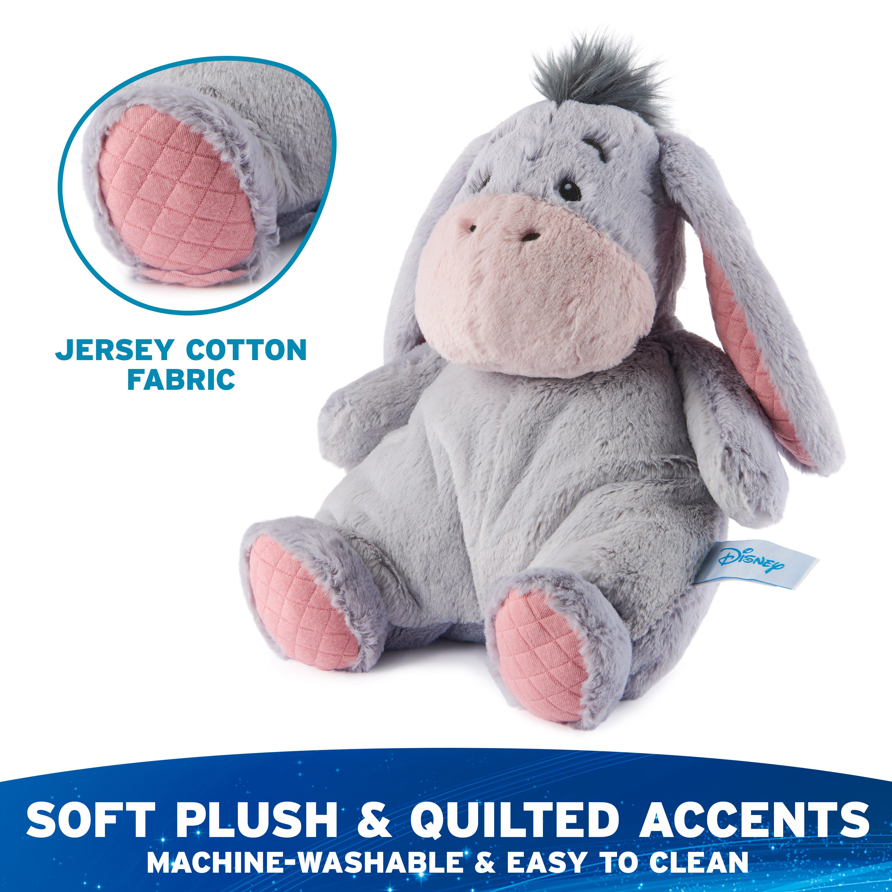 GUND Disney Official Eeyore Oh So Snuggly Plush, Winnie the Pooh, Eeyore Donkey Stuffed Animal for Ages 1 and Up, Grey, 12.5”