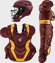 Easton Elite X Adult Catchers Box Set - Maroon/Light Gold