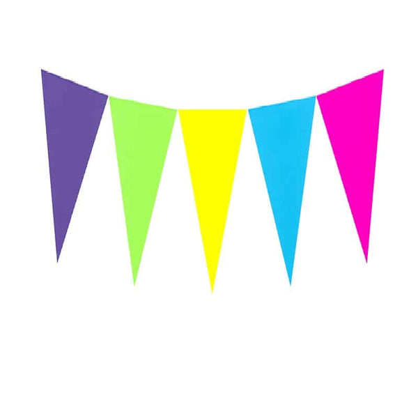 Pennants - 8.5"x23" Asst'd Colors, 12 Pack
